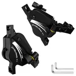 DYISLAND XT-7 Hydraulic Disc Brakes Calipers Cable Actuated Front & Rear Brake for MTB / Road Bike / Electric Bike - Black