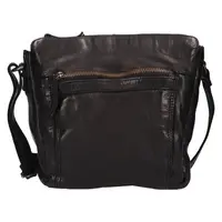 Dámska kožená crossbody kabelka Gianní Conti Emilia - čierna