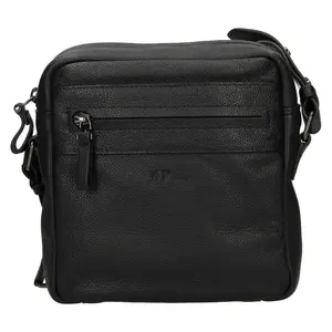 Pánska kožená taška cez rameno Marta Ponti Petr - čierna
