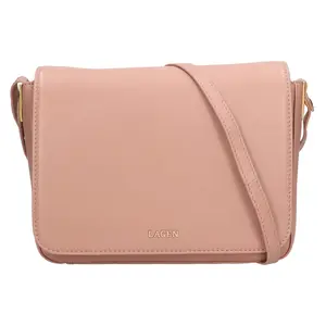 Dámska kožený kabelka Lagen Davuda - ružová