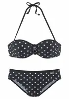 LASCANA Bikiny  čierna / biela