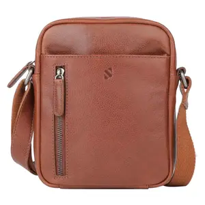 Pánská kožená taška přes rameno Sparwell Savant - koňak