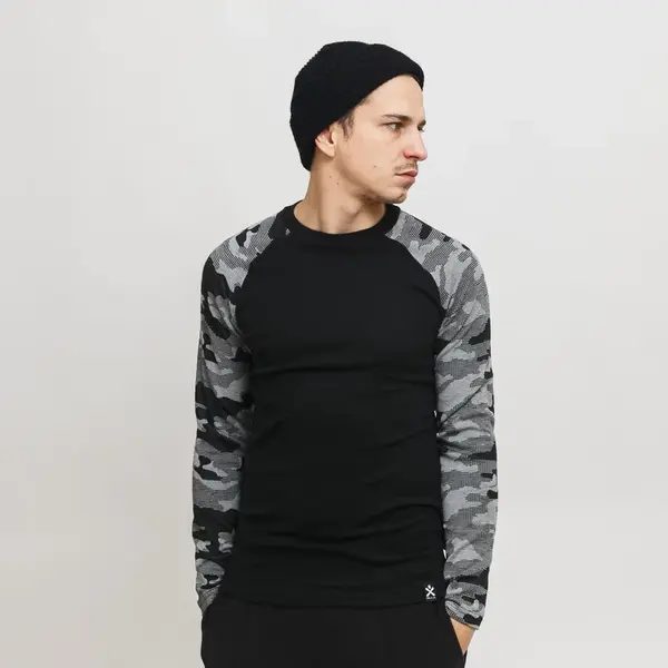 Bula Camo Merino Wool Crew S