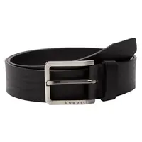 Kožený pánsky opasok Bugatti Lucius - čierna