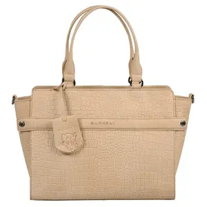Dámska kožená kabelka Burkely Holle - béžová