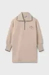 Dívčí šaty Mayoral béžová barva, mini, oversize, 7912