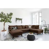 P & B SEDACÍ SOUPRAVA, textil, hnědá