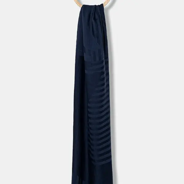 Šátek Weekend Max Mara LUGLIO dámský, tmavomodrá barva, 2525546024600