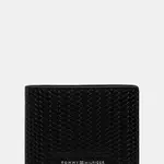 Kožená peněženka Tommy Hilfiger pánská, černá barva, AM0AM13728