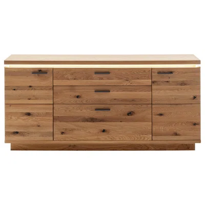Linea Natura ŠIROKÁ KOMODA, trámový dub, barvy dubu, 180/84/44 cm