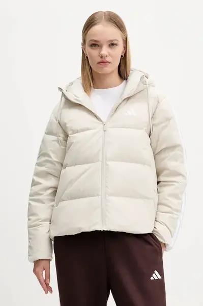 Páperová bunda adidas Essentials Climawarm béžová farba, zimná, JM4107