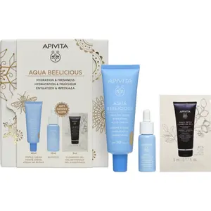 Apivita Aqua Beelicious Hydration & Natural Coverage Set vianočná darčeková sada pre rozjasnenie a hydratáciu