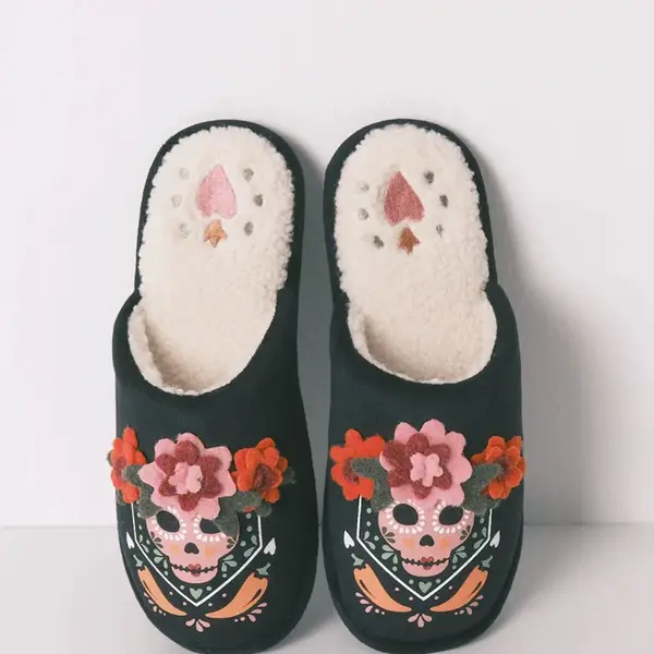 Pantofle women'secret HALLOWEEN černá barva, 4992539