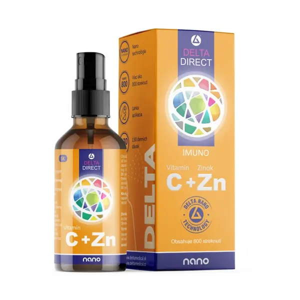 DELTA DIRECT Imuno vitamín C + zinok sprej na pokožku 100 ml