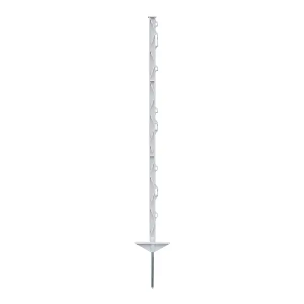 Sloupek plastový pro elektrický ohradník, délka 105 cm, 8 oček, bílý | P35537