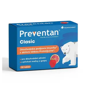PREVENTAN Clasic s príchuťou maliny a grepu 30 tabliet