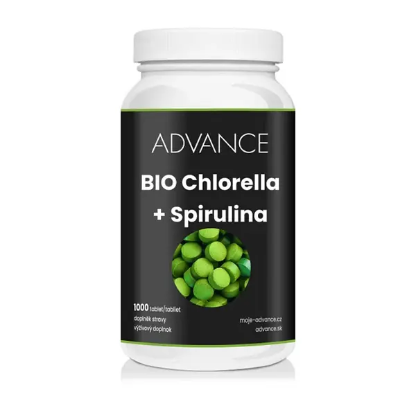 ADVANCE Chlorella + Spirulina BIO 1000 tabliet