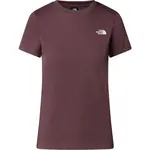 The North Face W S/S SIMPLE DOME SLIM TEE Dámské tričko, vínová, velikost