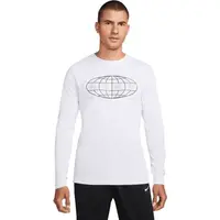 Nike DRI-FIT Pánské tričko s dlouhým rukávem, bílá, velikost