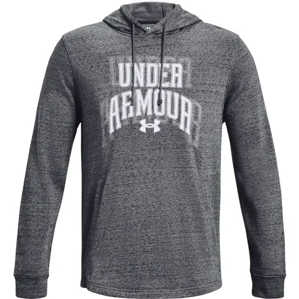 Under Armour RIVAL TERRY GRAPHIC Pánská mikina, tmavě šedá, velikost S