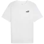 Puma ESSENTIALS RELAXED SMALL NO 1 LOGO TEE Pánské triko, bílá, velikost