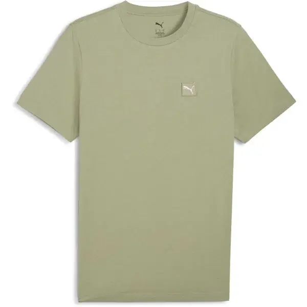 Puma ESSENTIALS ELEVATED TEE Pánské triko, khaki, velikost