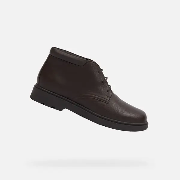 Brown men's ankle boots Geox Spherica EC1 - Men