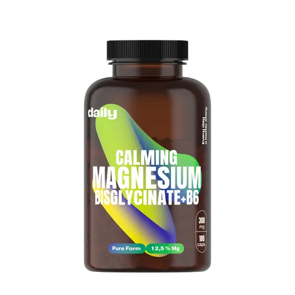 DAILY Calming Magnesium Bisglycinate + B6 180 kapslí