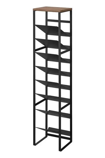 Stojan na láhve s deskou Yamazaki Tower 88,5 cm černá barva