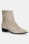 Semišové boty Tommy Hilfiger TH SUEDE POINTY ZIP BOOTIE