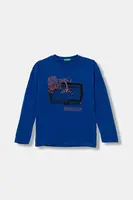 Dětské bavlněné tričko s dlouhým rukávem United Colors of Benetton