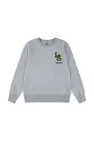 Dětská mikina Levi's STREAMLINE MONOGRAM CREWNE šedá barva, s potiskem, 9EP034