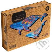 Velryby L (Unidragon drevené puzzle) - puzzle z kategorie Zvířata
