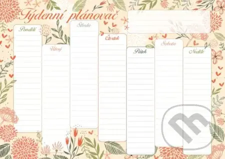 Týdenní plánovač - Květiny