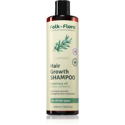 Folk & Flora Verbena hydratační šampon pro podporu růstu vlasů 400 ml