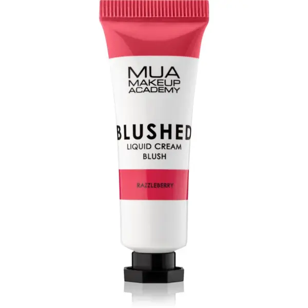 MUA Makeup Academy Blushed Liquid Blusher tekutá tvářenka odstín Razzleberry 10 ml
