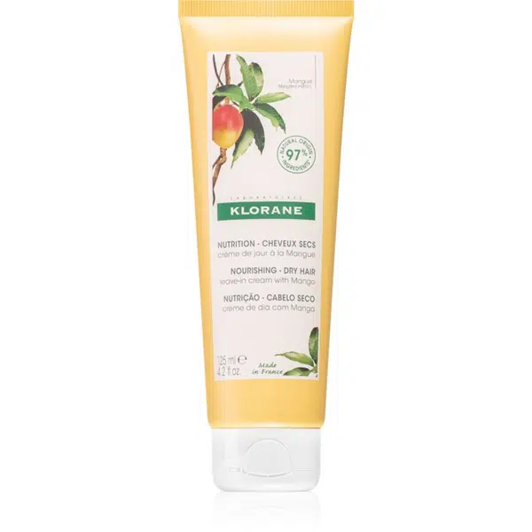 Klorane Mango Leave-in Cream Dry Hair bezoplachový krém pro výživu a hydrataci 125 ml