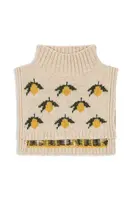 Detská kapucňa z vlnenej zmesi Konges Sløjd BELOU LEMON KNIT NECKWARMER.