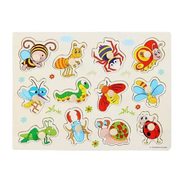 Vkladačka drevená hmyz 30cm