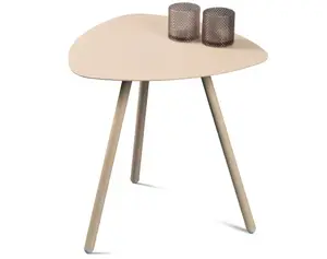 Stolek Mira, průměr 50 cm, béžový