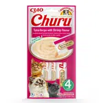 Inaba Cat Ciao Churu krémové krmivo pre mačky - tuniak, krevety 4 x 14 g
