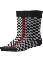 Check Socks 5-Pack blk/h.gray/wht