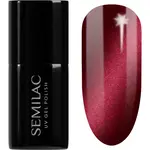 Semilac UV Hybrid Silk Effect gélový lak na nechty s použitím UV/LED lampy odtieň 467 Red Candle Flash 7 ml