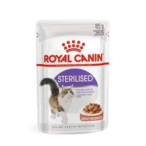 Royal Canin Sterilised Gravy - vlhké krmivo v omáčke pre sterilizované dospelé mačky 12 x 85 g