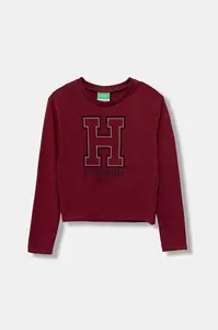 Dětské bavlněné tričko s dlouhým rukávem United Colors of Benetton