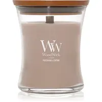 Woodwick Patchouli Créme vonná svíčka s dřevěným knotem 275 g