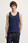Bavlněné tričko Levi's HOUSEMARK TANK tmavomodrá barva, A7256