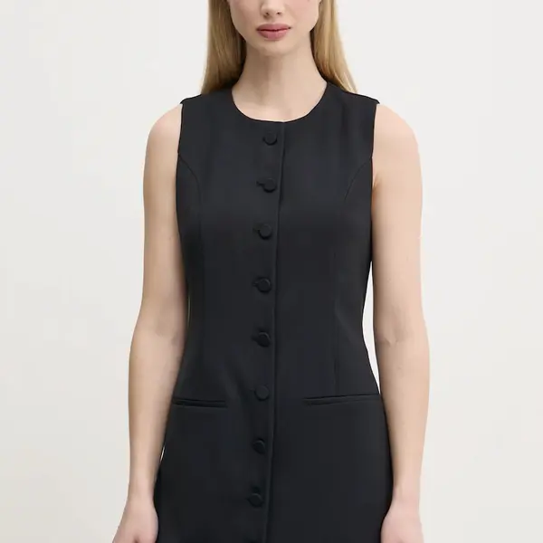 Šaty Abercrombie & Fitch černá barva, mini, KI159-5575