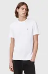 Bavlněné tričko AllSaints ELLIS pánské, bílá barva, M018JC