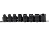 BGS Technic BGS 9779 Nástrčné hlavice 1/2" E-Profil E10 ÷ E24, silové (Sada 8 dílů na kole